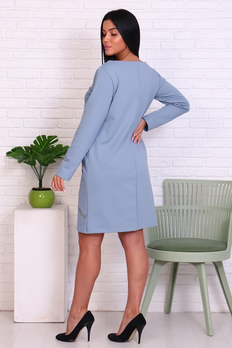 Платье 4486 (серо-голубой)