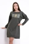 Платье 24350 (хаки-меланж)