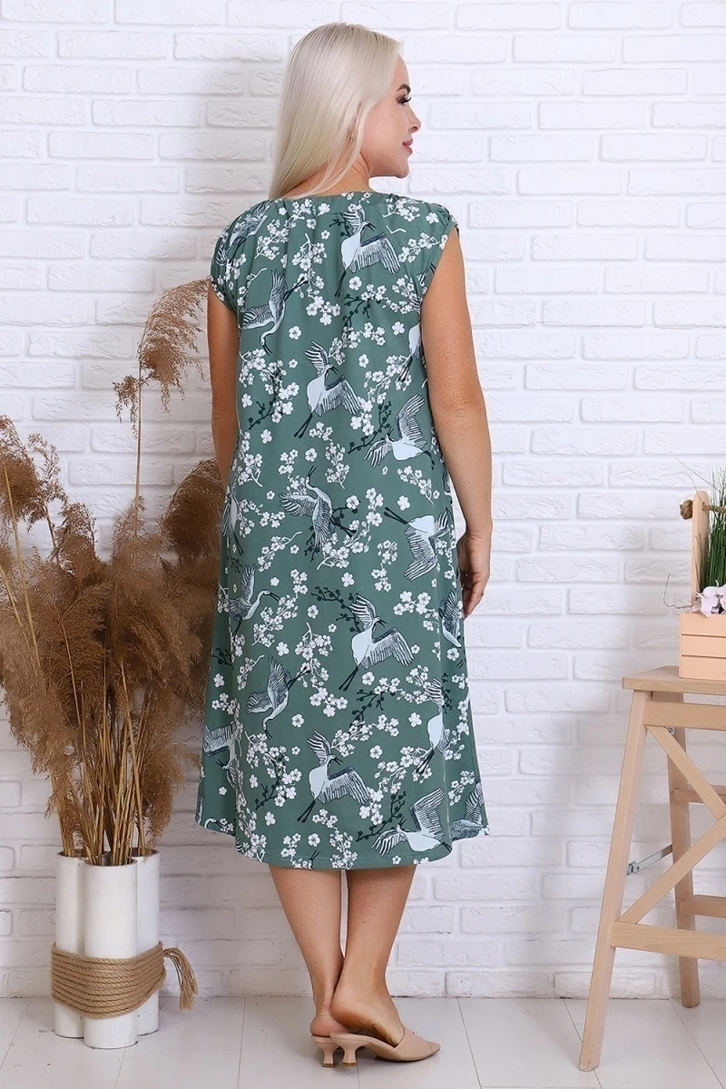 Платье 15210 (зеленая олива)