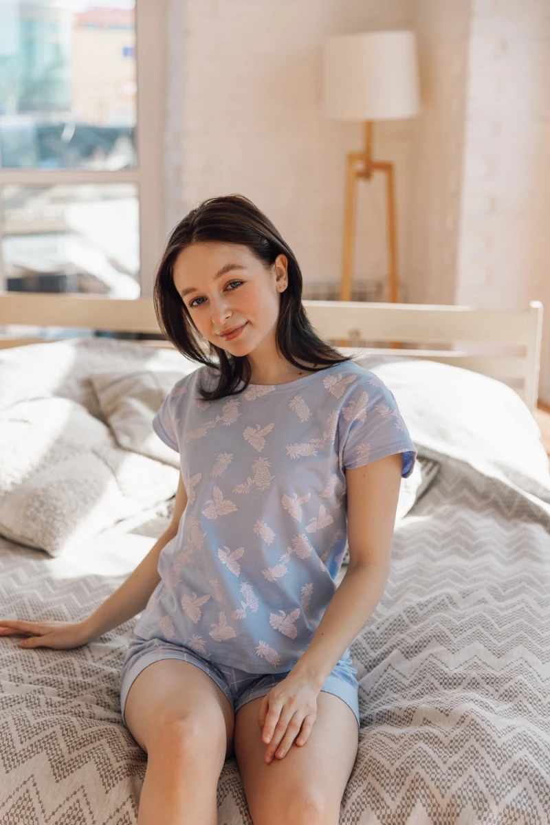 Пижама с шортами 27323 (сиреневый)