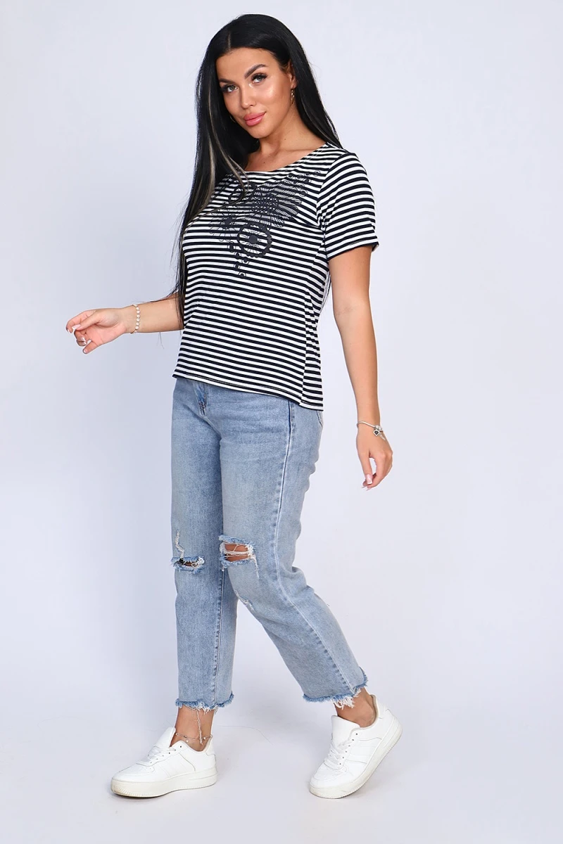 Футболка 82029 (синяя полоса)