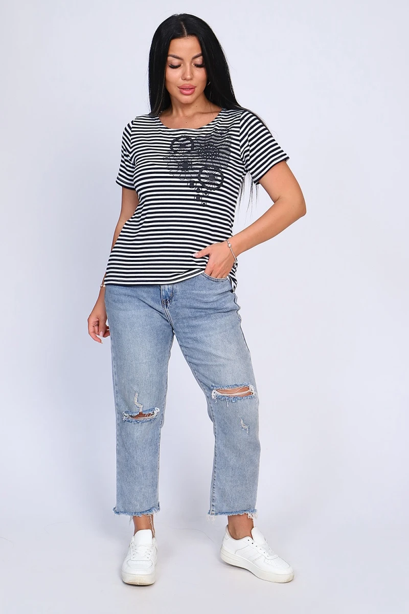 Футболка 82029 (синяя полоса)