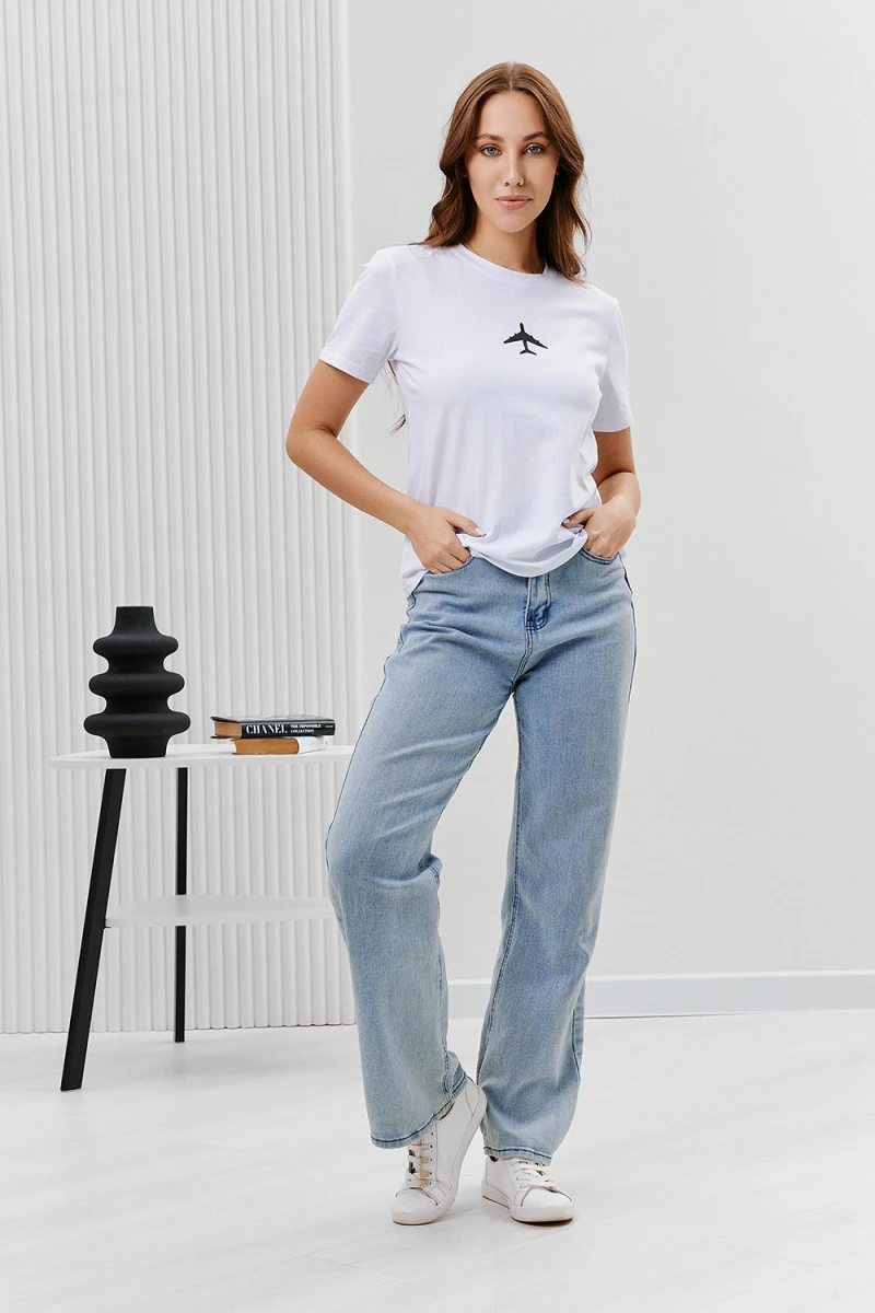 Футболка 67079 (белый+самолет)