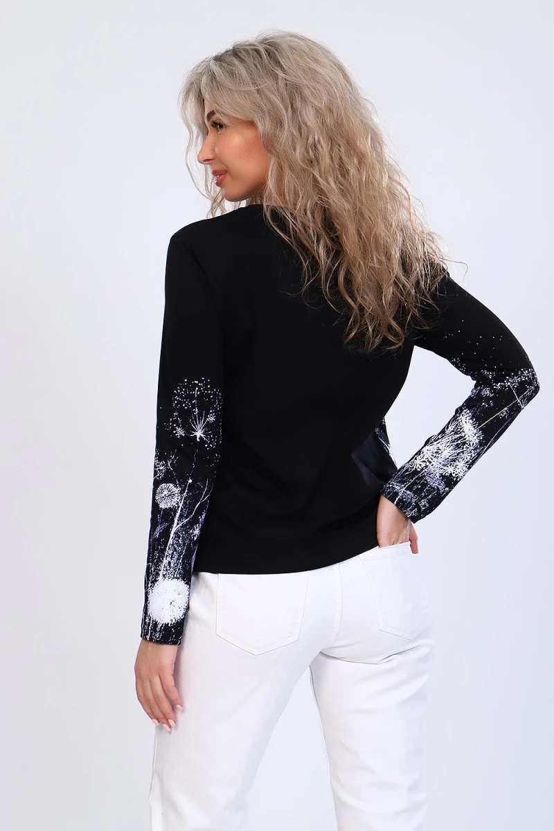 Лонгслив 70043 с длинным рукавом (черный)