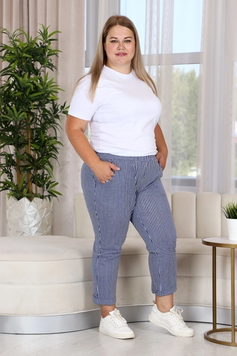 Брюки 9154 (полоса джинс)