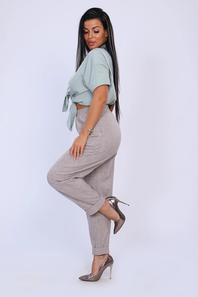 Брюки 32815 (коричневый меланж)