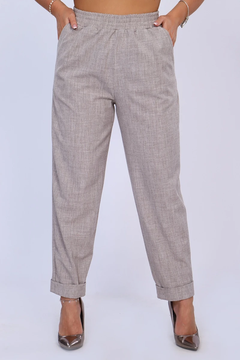 Брюки 32815 (коричневый меланж)