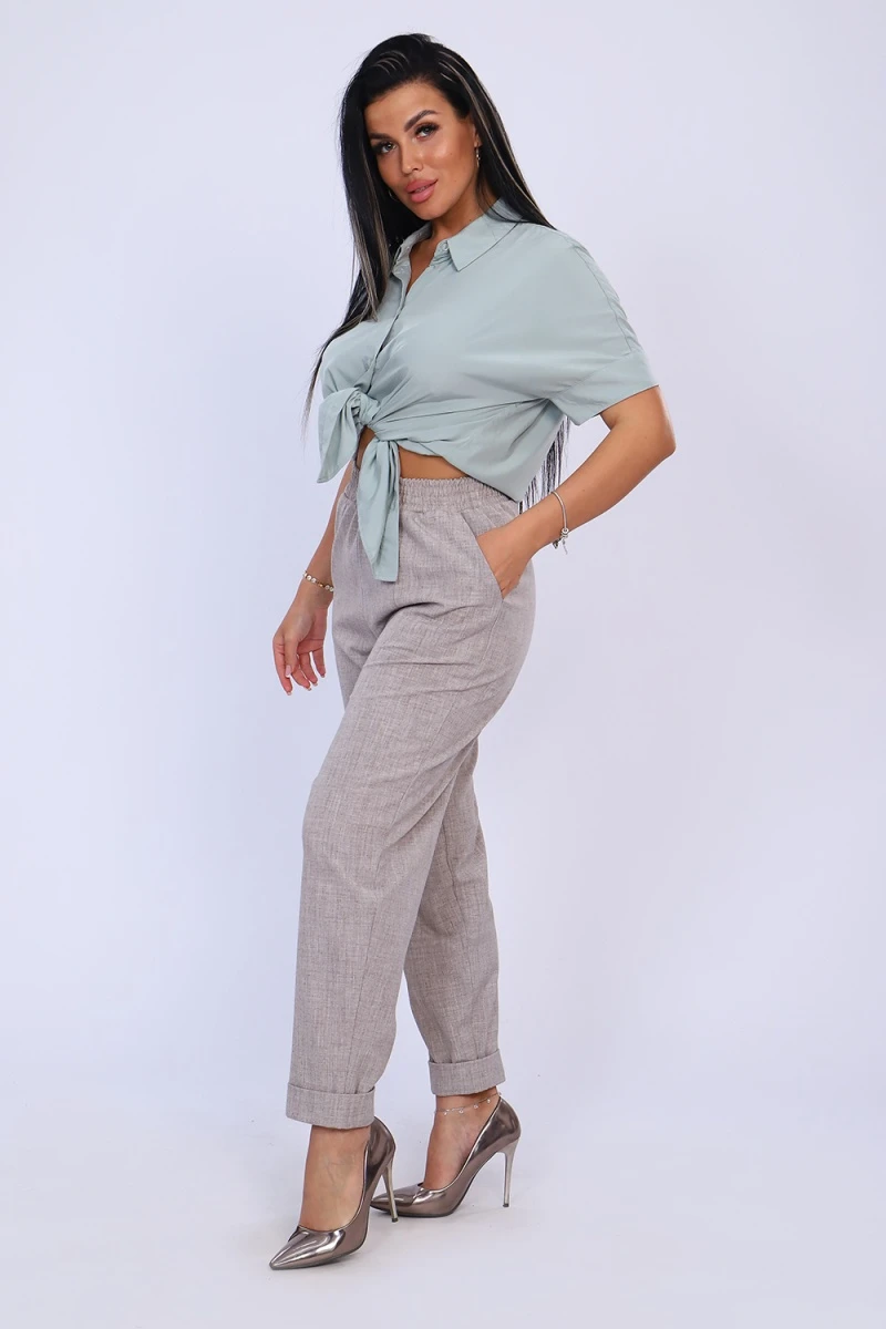 Брюки 32815 (коричневый меланж)