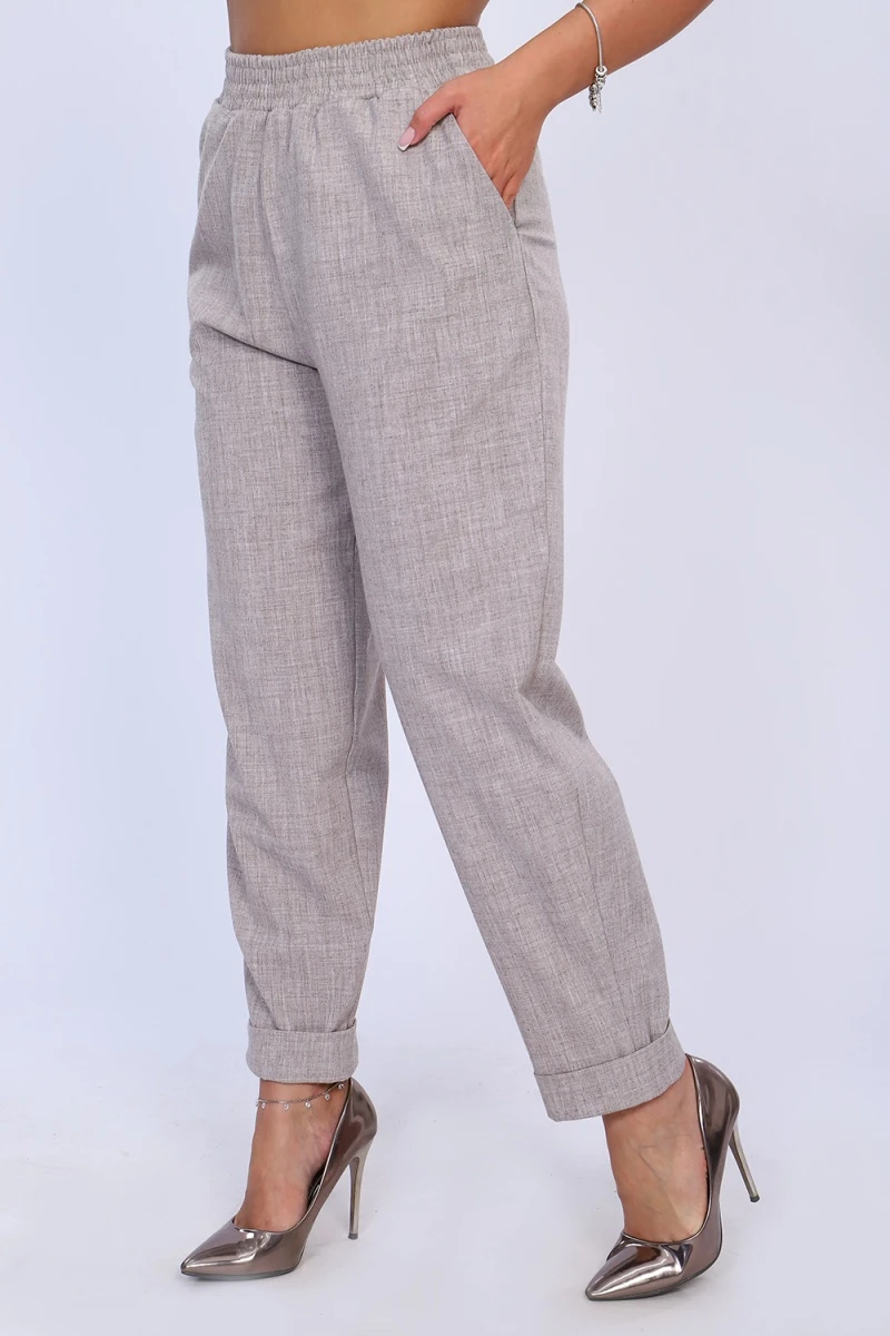 Брюки 32815 (коричневый меланж)