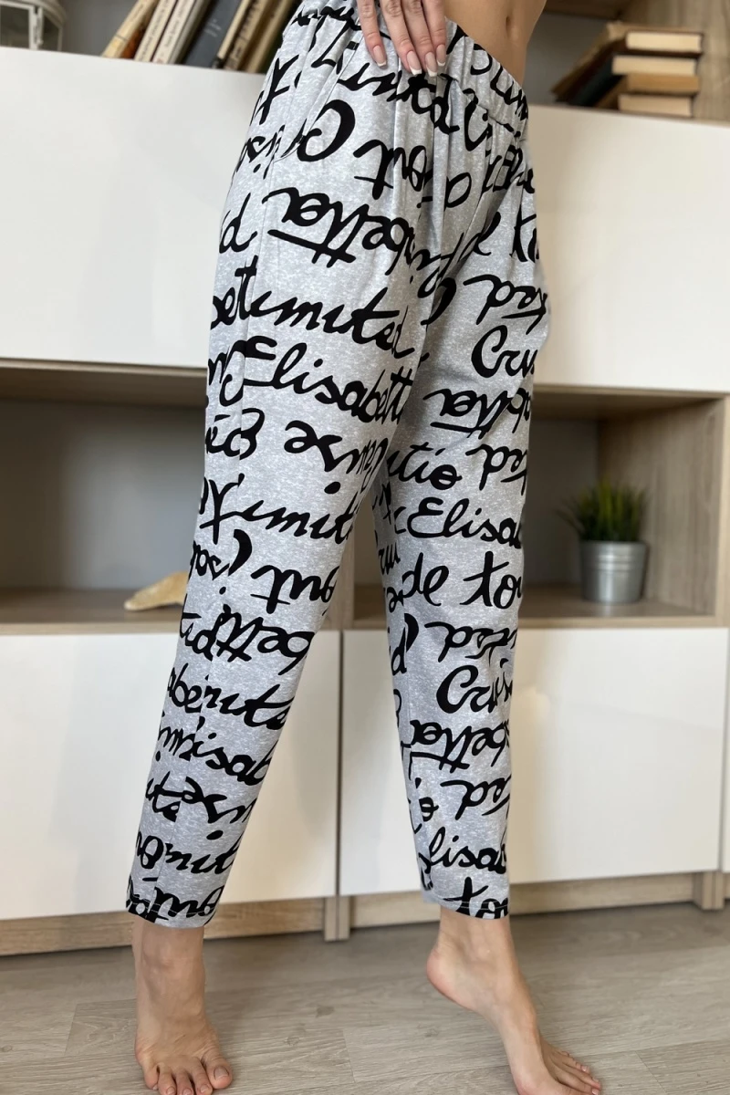 Брюки 1282 (буквы на сером)