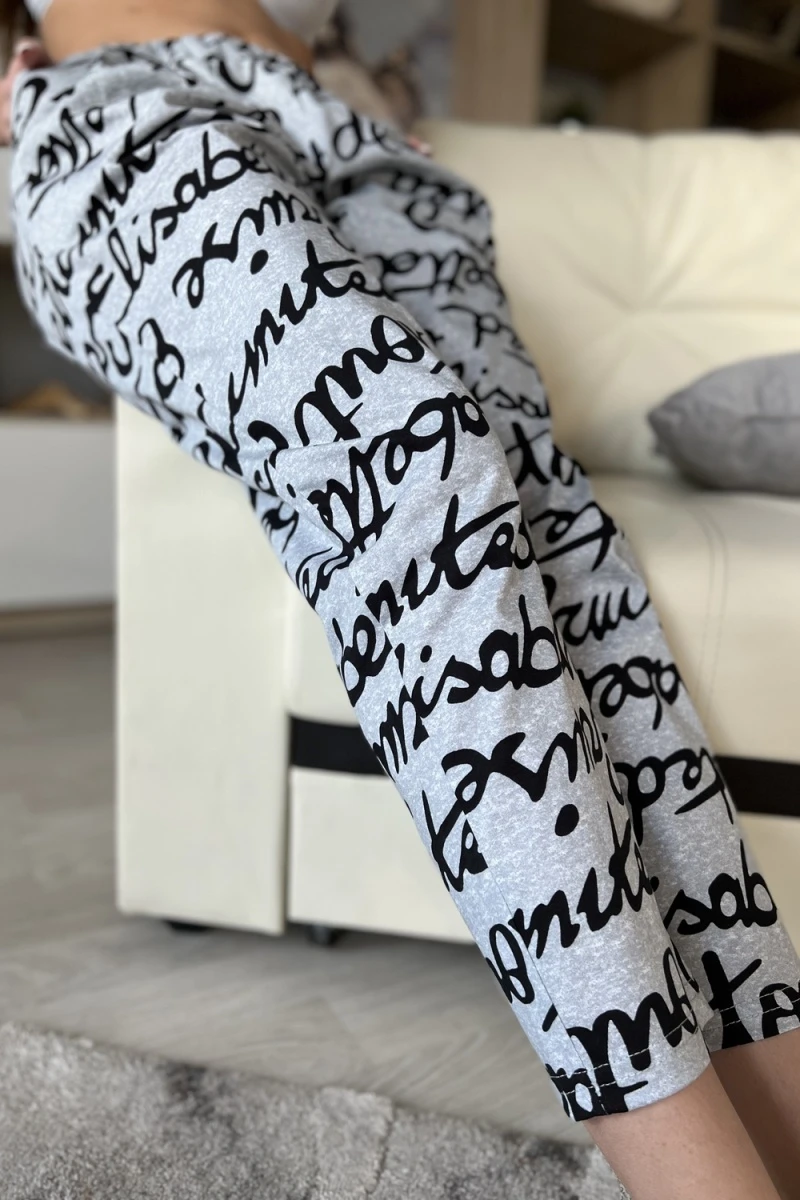 Брюки 1282 (буквы на сером)