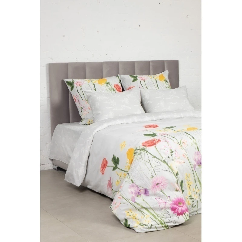 КПБ на пуговицах "ТЛ" перкаль "Флорис" ком. р. Семейный арт. 71165-1 + 71200-1