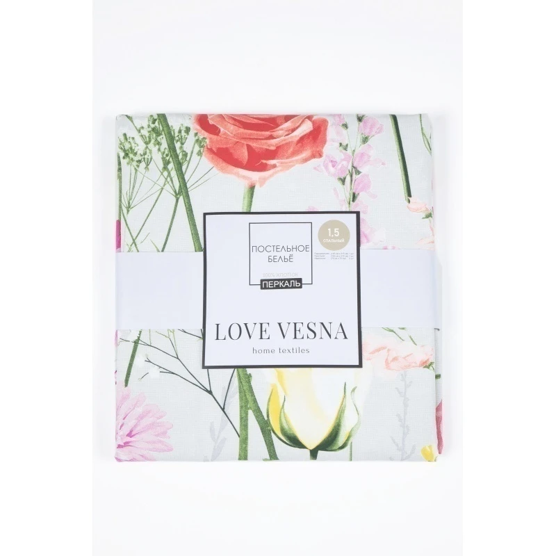 КПБ на пуговицах "ТЛ" перкаль "Флорис" ком. р. Семейный арт. 71165-1 + 71200-1