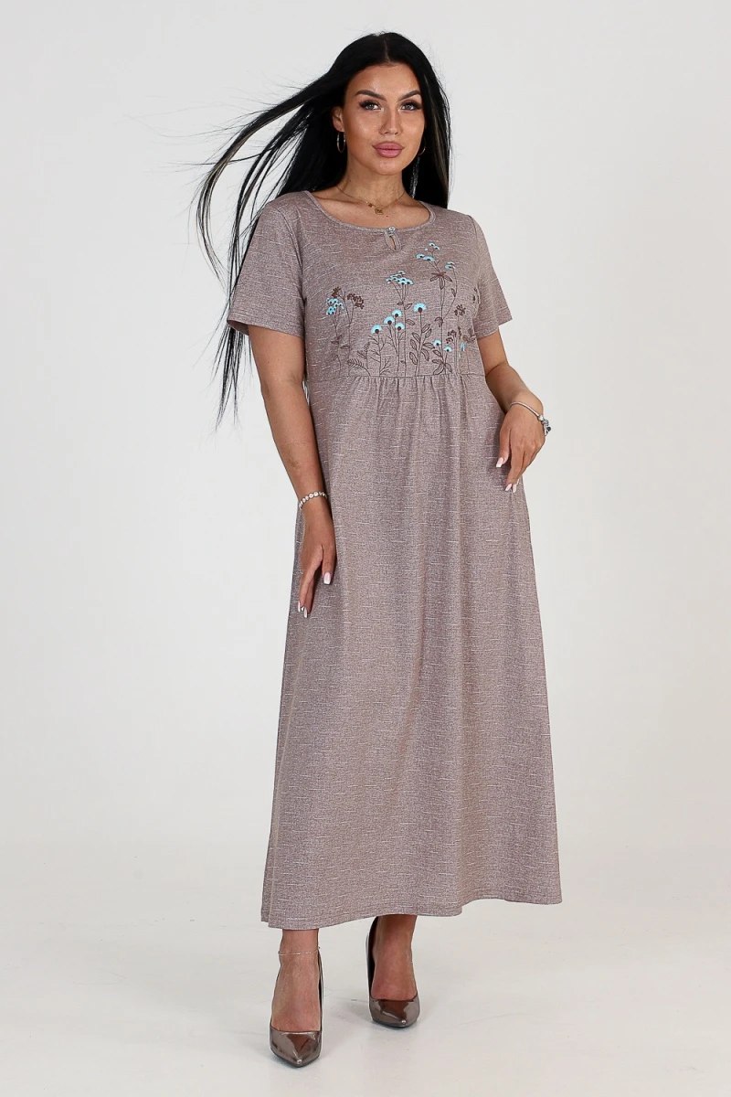 Платье 24761 (коричневый)