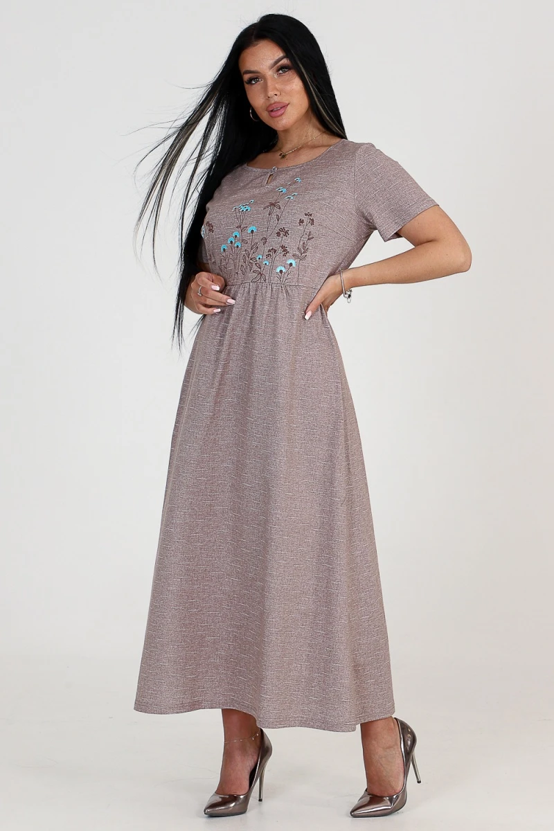 Платье 24761 (коричневый)