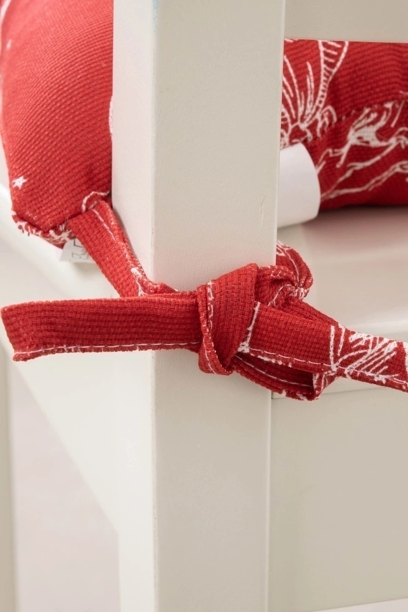 Подушка на стул из рогожки "ХБК" Новогодние традиции (М-9)