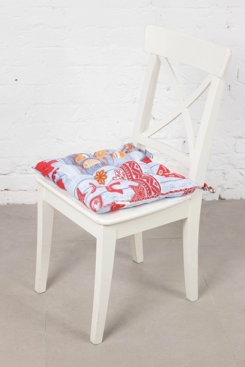 Подушка на стул из рогожки "Диз" Счастливого Рождества (М-9)