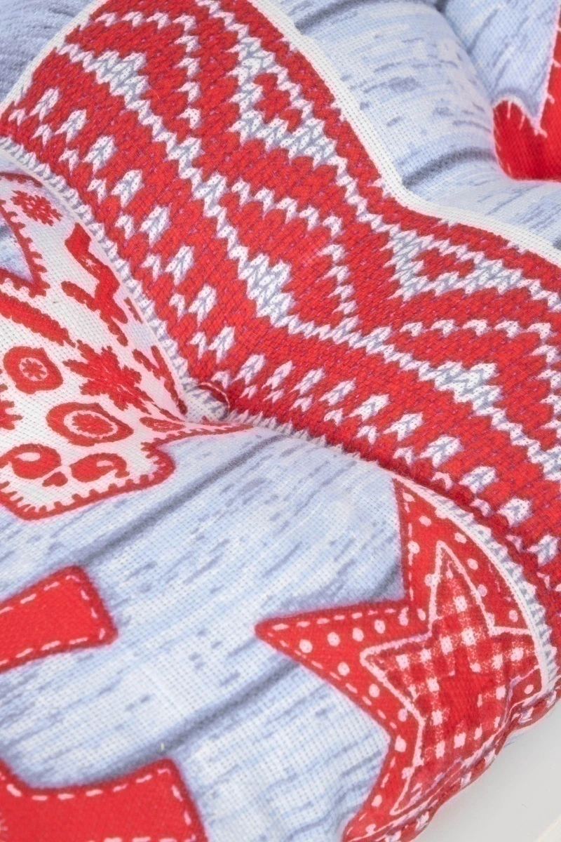 Подушка на стул из рогожки "Диз" Счастливого Рождества (М-9)