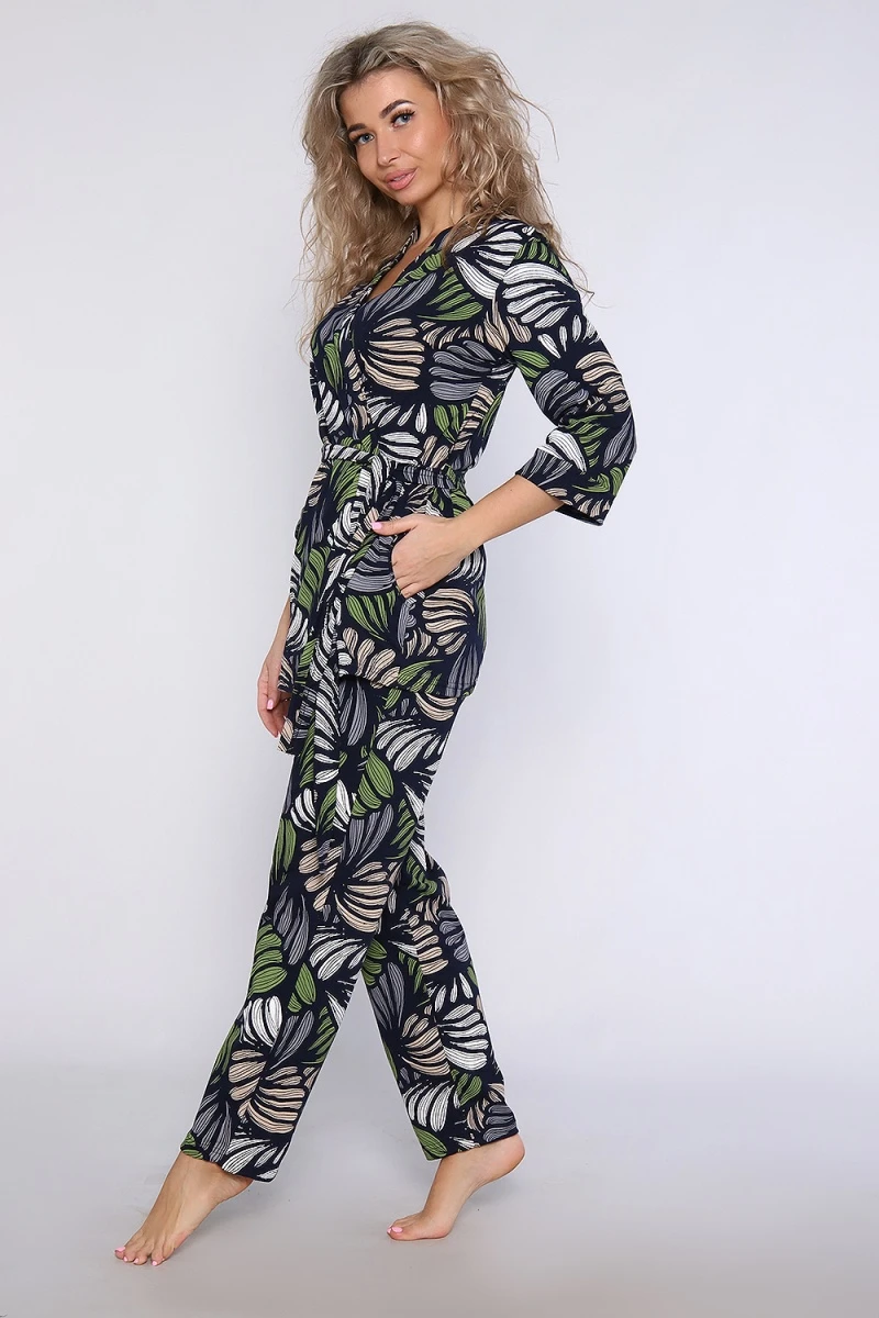 Костюм с брюками 59198 (синий)