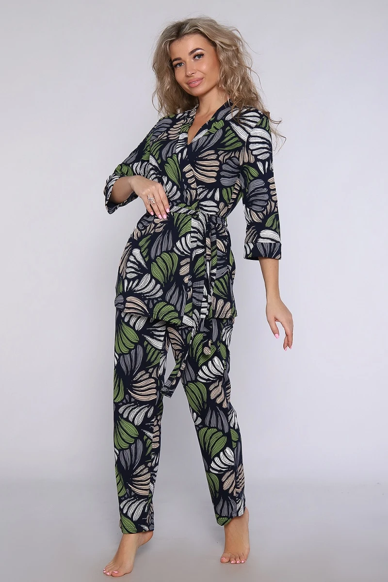 Костюм с брюками 59198 (синий)