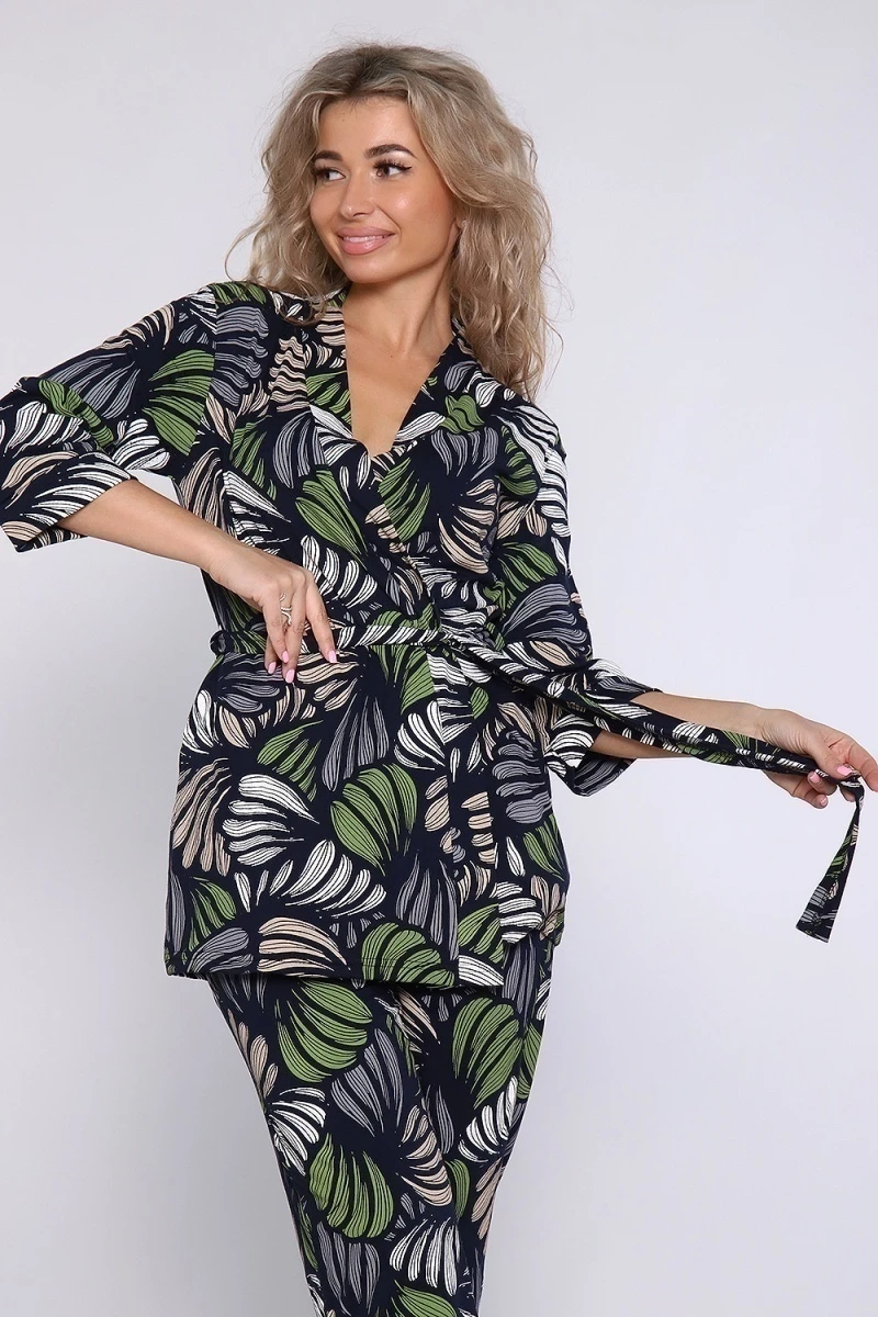 Костюм с брюками 59198 (синий)