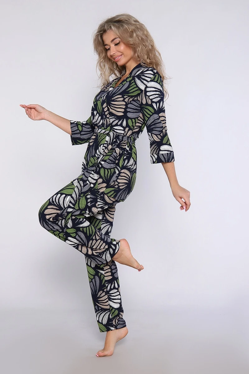 Костюм с брюками 59198 (синий)