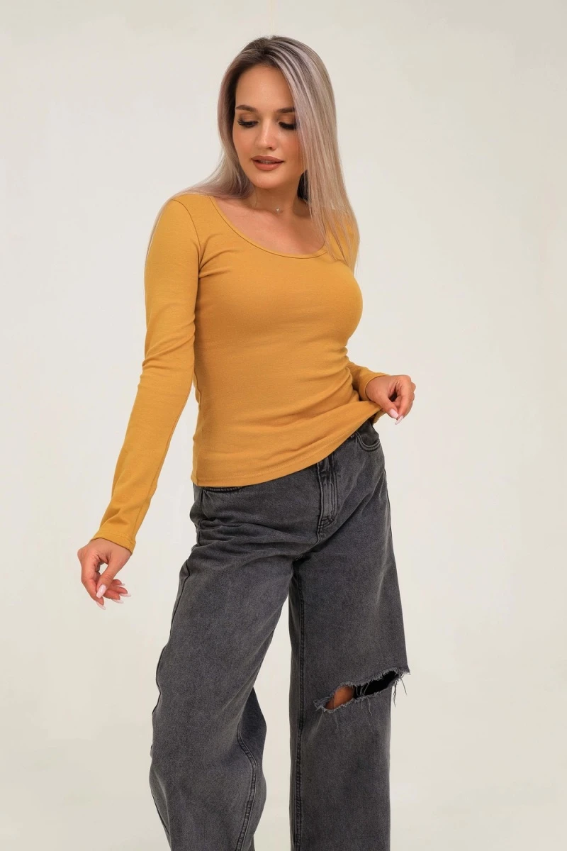 Лонгслив 50546 (горчичный)