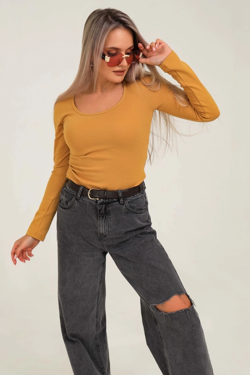 Лонгслив 50546 (горчичный)