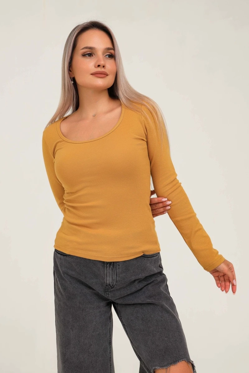 Лонгслив 50546 (горчичный)