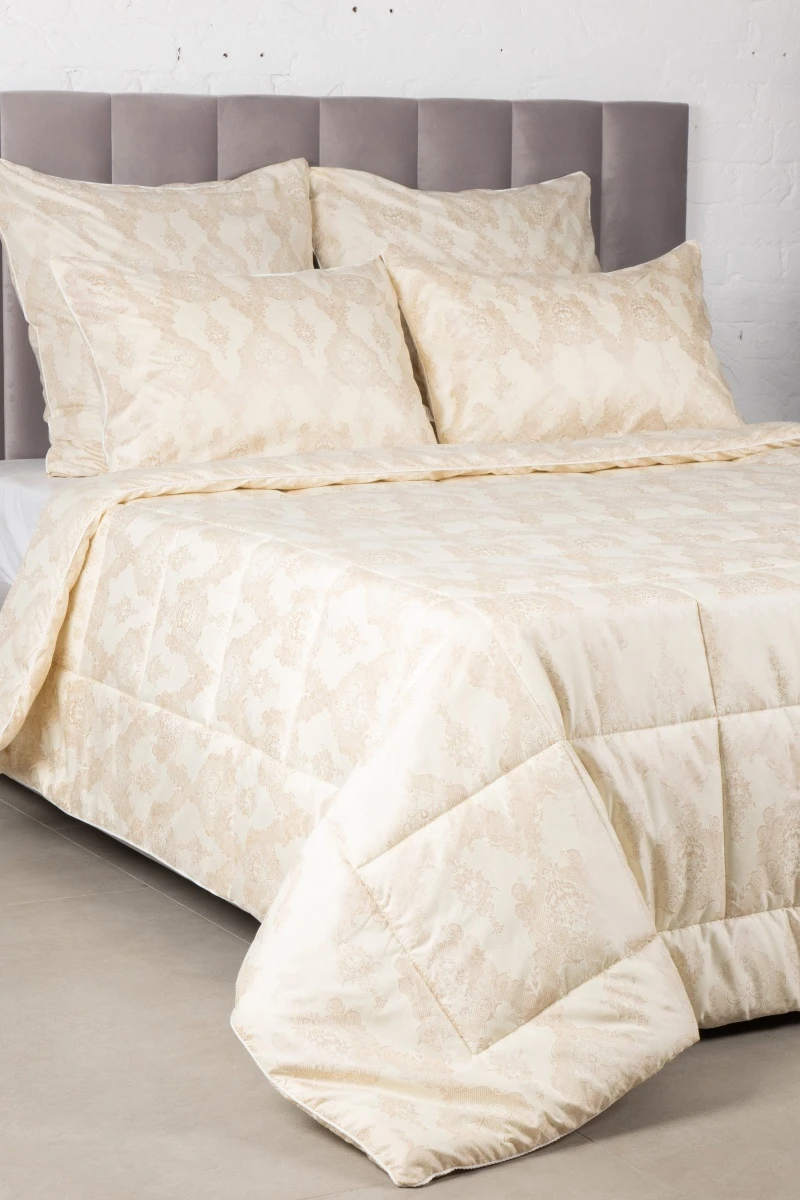 (LV) Одеяло "Орнамент" бежевый (150 гр) легкое