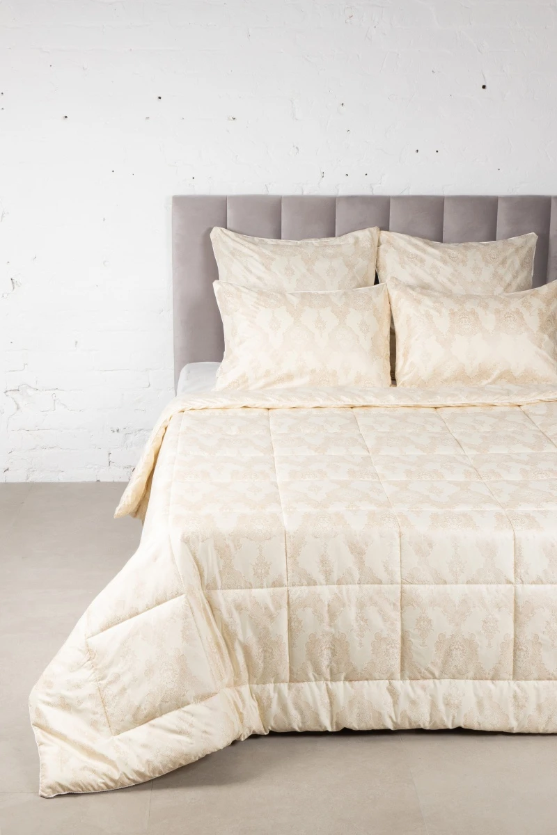 (LV) Одеяло "Орнамент" бежевый (200 гр) всесезонное