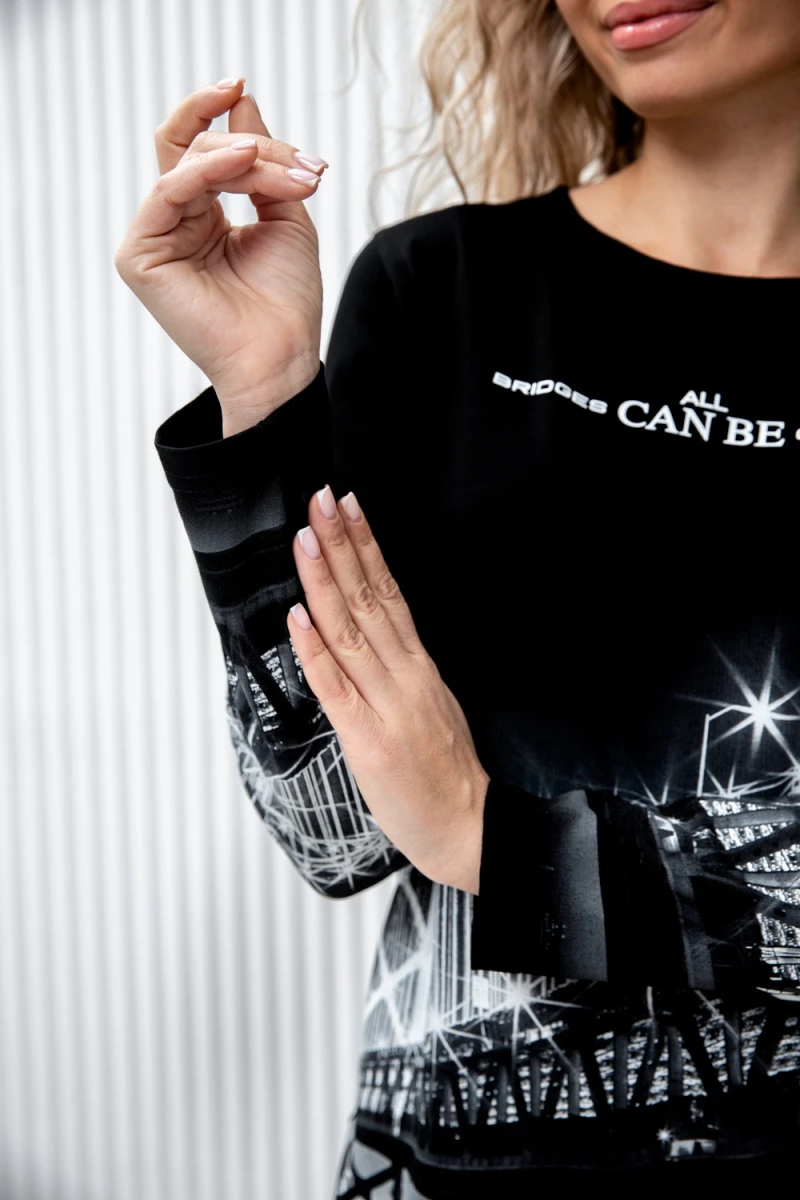 Лонгслив 67085 (черный+мост)