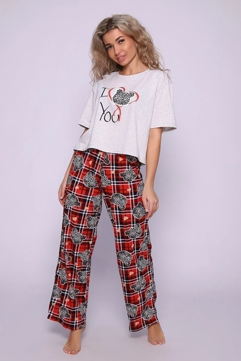 Костюм с брюками 37099 (мишки)