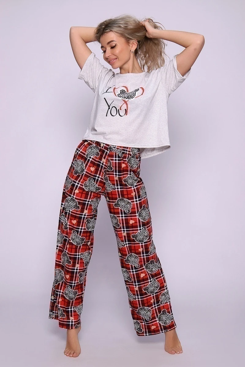 Костюм с брюками 37099 (мишки)