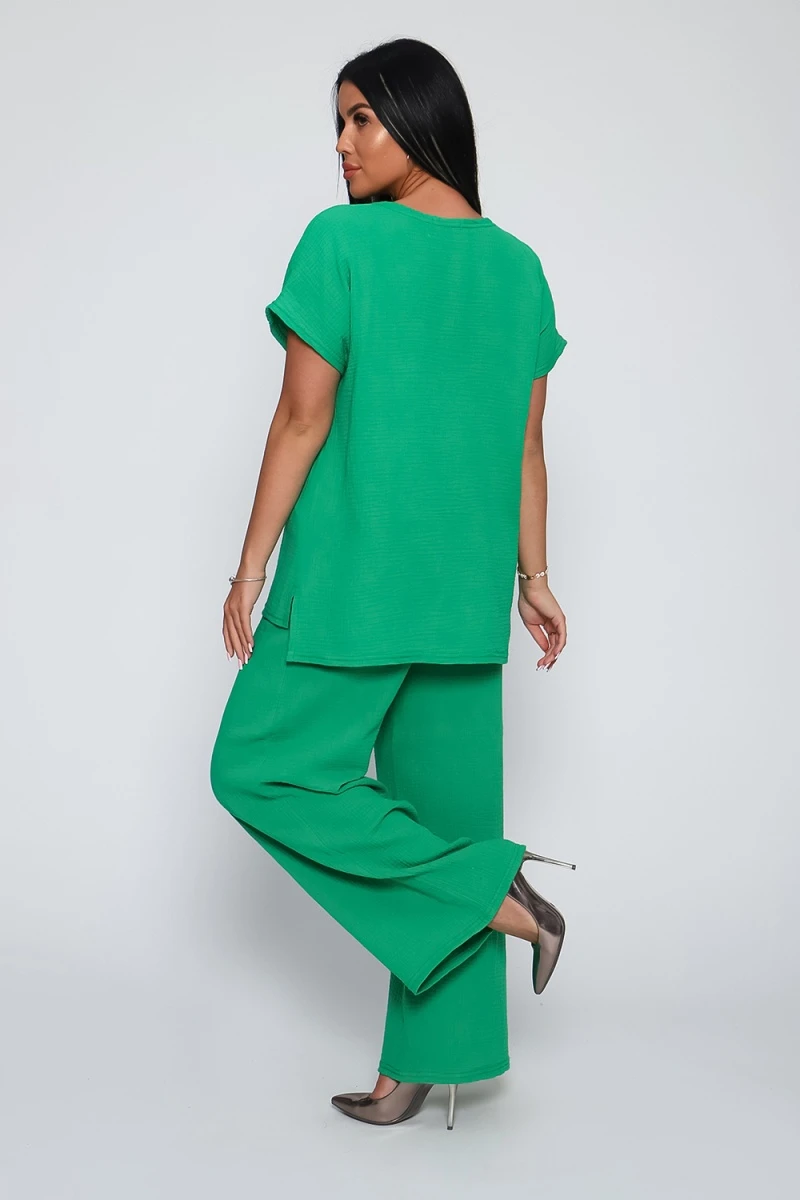 Костюм с брюками 82025 (зеленый)