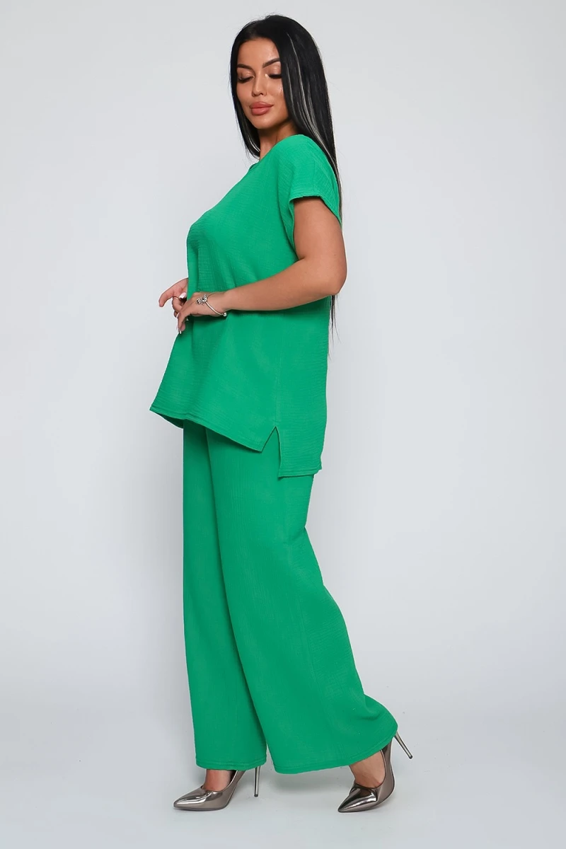 Костюм с брюками 82025 (зеленый)