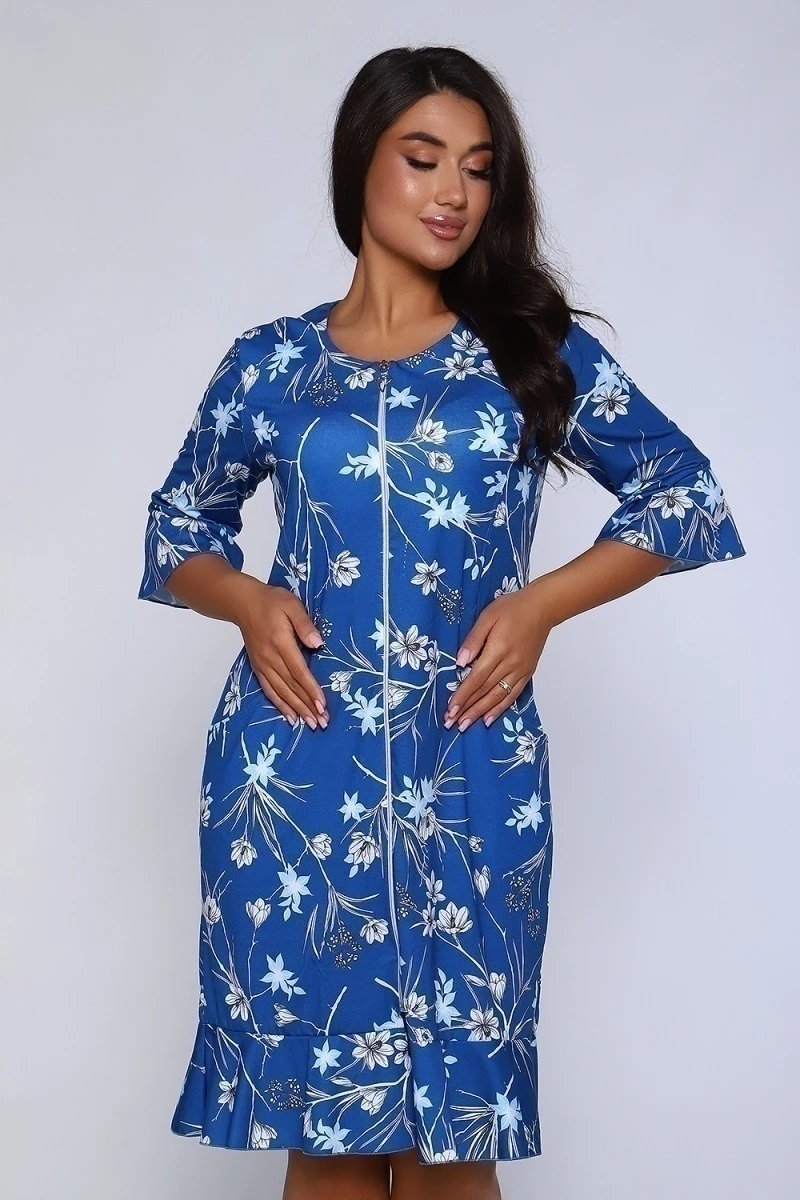 Халат 71079 (темно-синий)