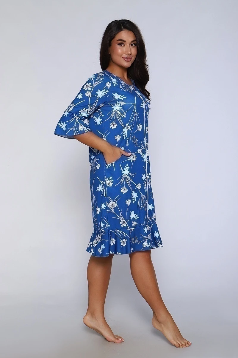 Халат 71079 (темно-синий)