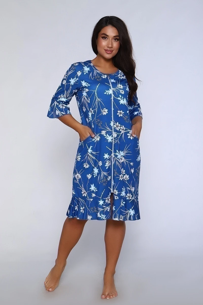 Халат 71079 (темно-синий)