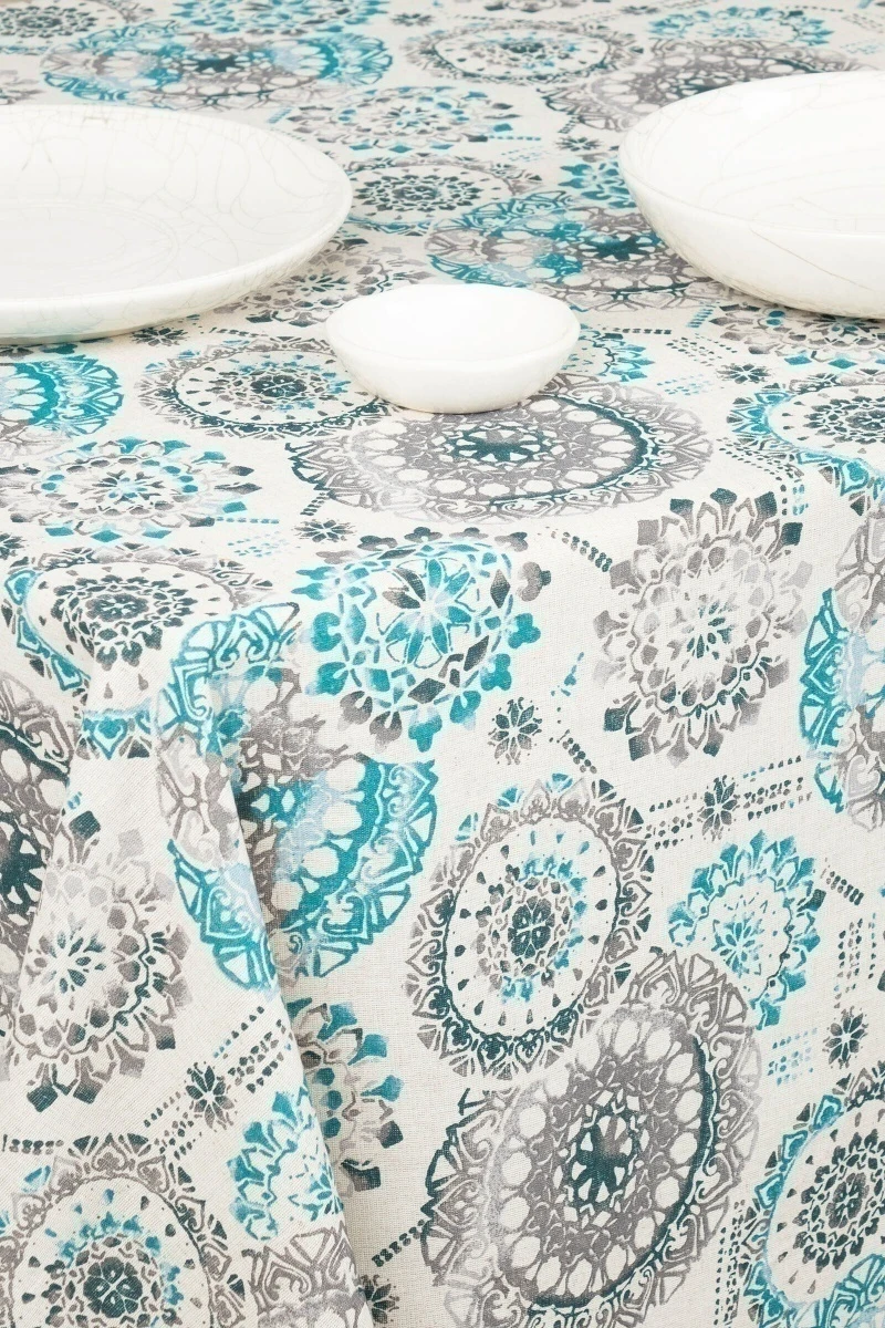 Скатерть полулен "ГЯ" Мистерия (зеленый)