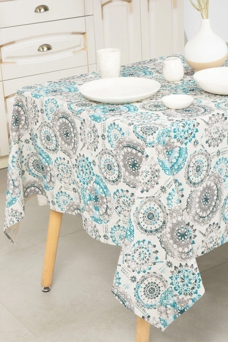 Скатерть полулен "ГЯ" Мистерия (зеленый)