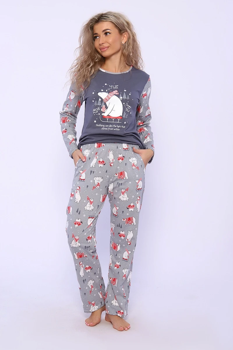 Костюм с брюками 59217 (серый)