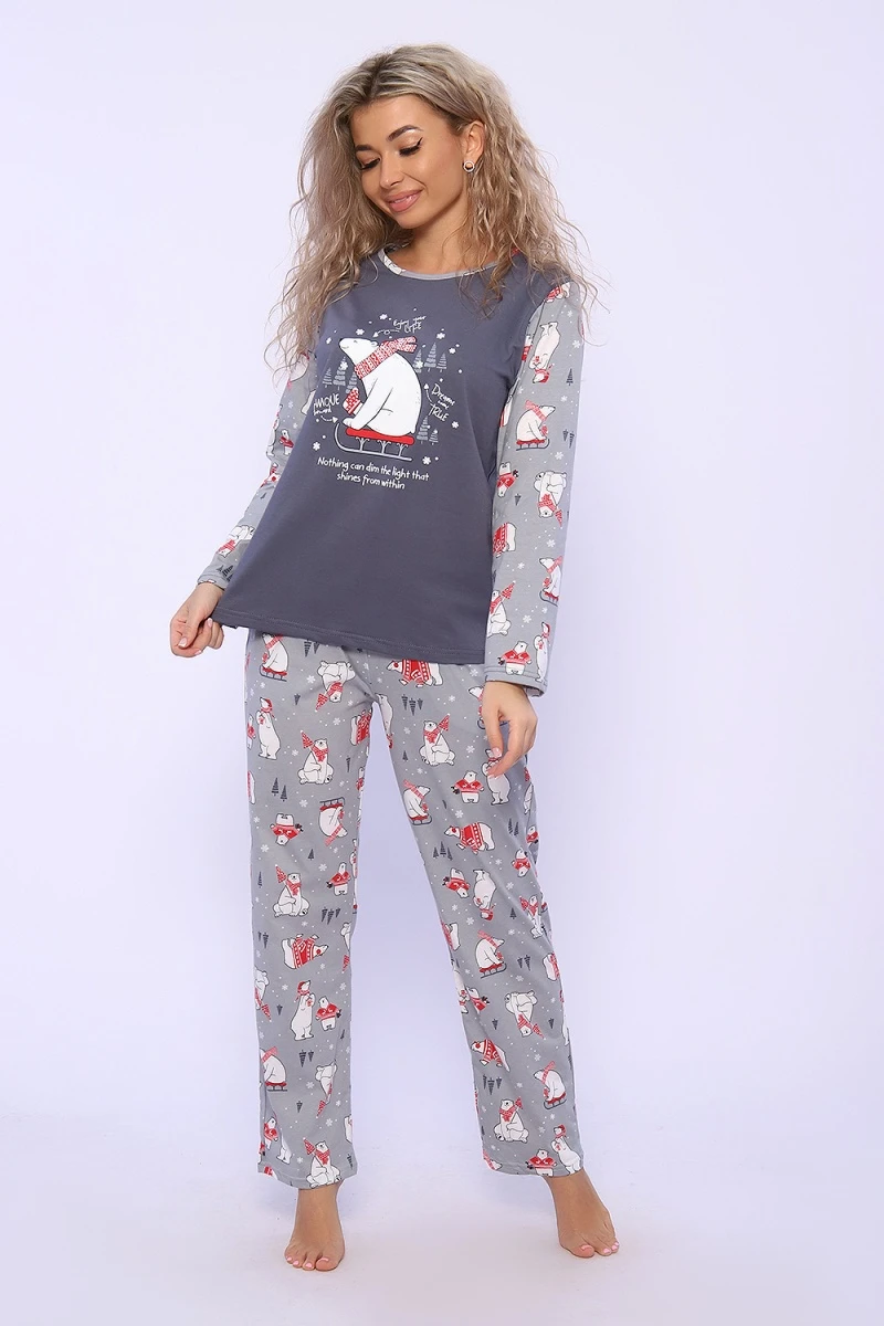 Костюм с брюками 59217 (серый)