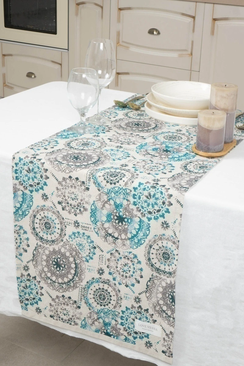 Дорожка полулен "ГЯ" Мистерия (зеленый)