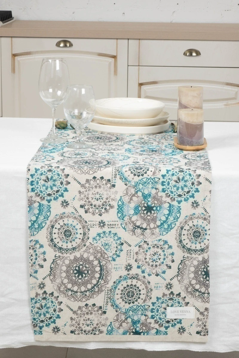 Дорожка полулен "ГЯ" Мистерия (зеленый)