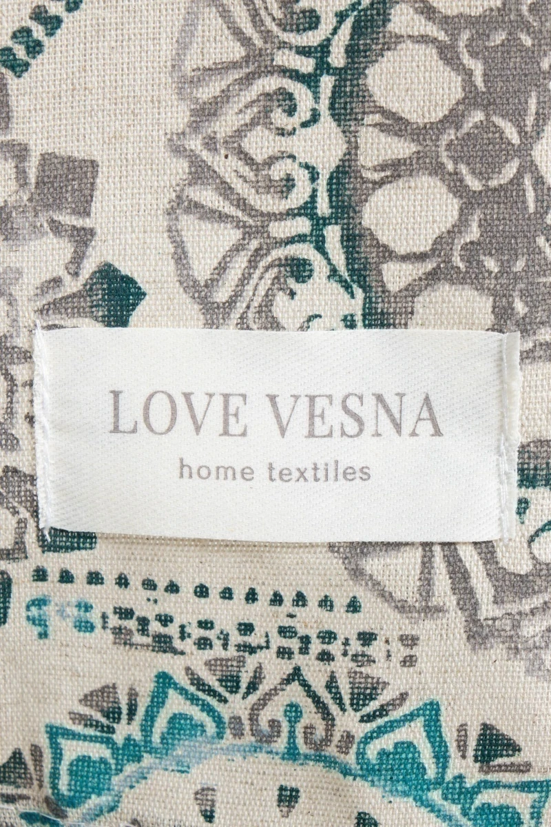 Скатерть круглая полулен "ГЯ" Мистерия (зеленый) (145х145 см)