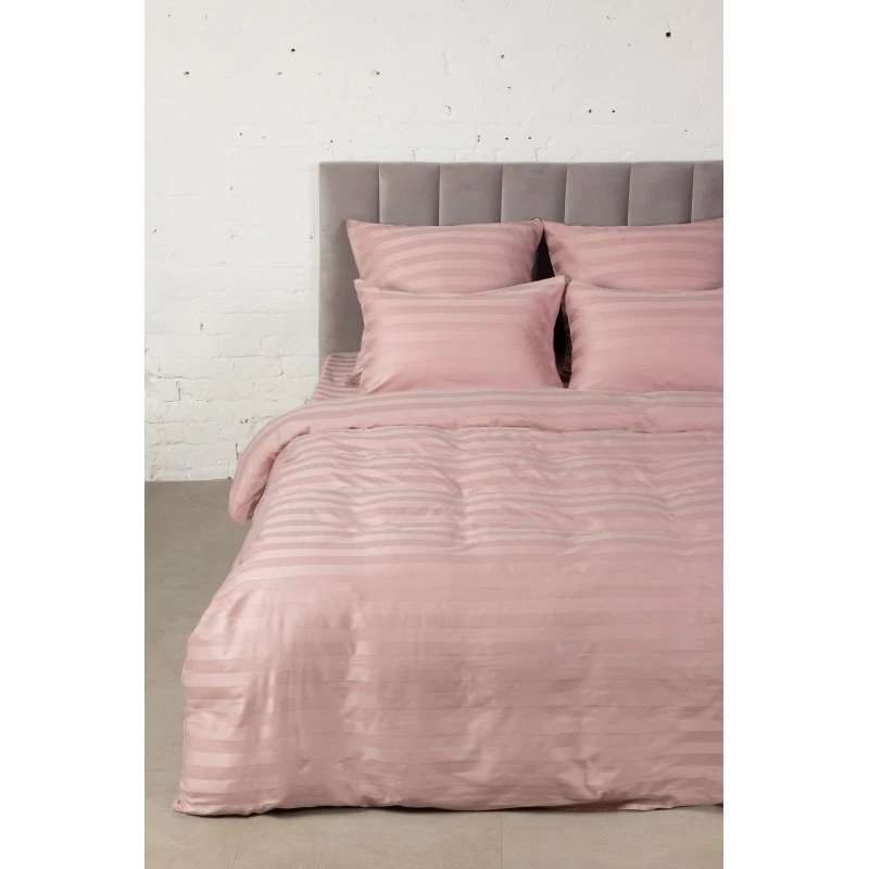 КПБ страйп-сатин "ЕА" 130г/м "ЕА-Розовое золото" р. Семейный арт. 63-С09005 (полоса 3*3 см) (240 см)