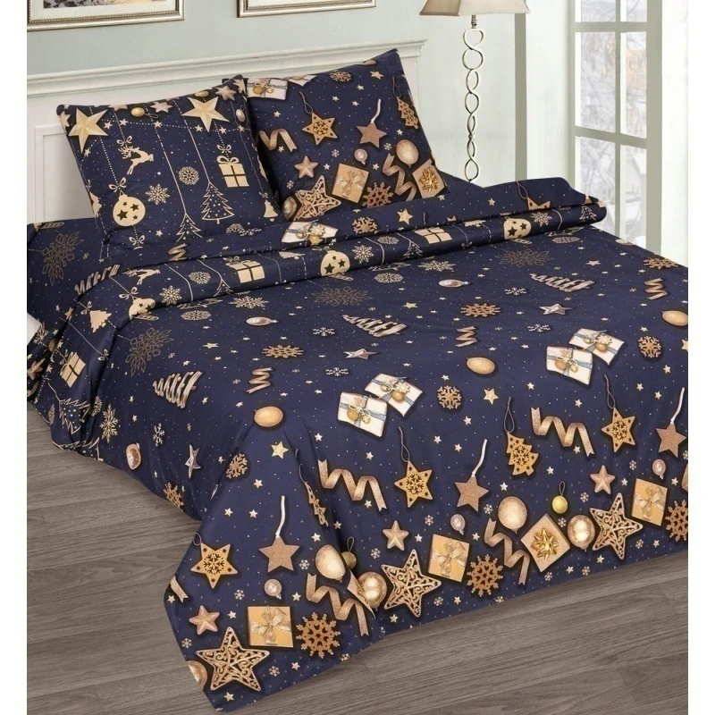 КПБ 4 "Диз" поплин "Заветное желание" (подарки) р. 2.0 сп. Евро арт. 23088-1