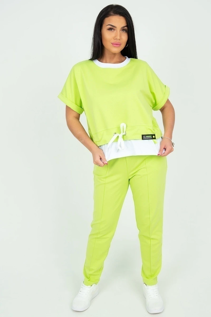 Костюм с брюками 13740 (фисташковый)