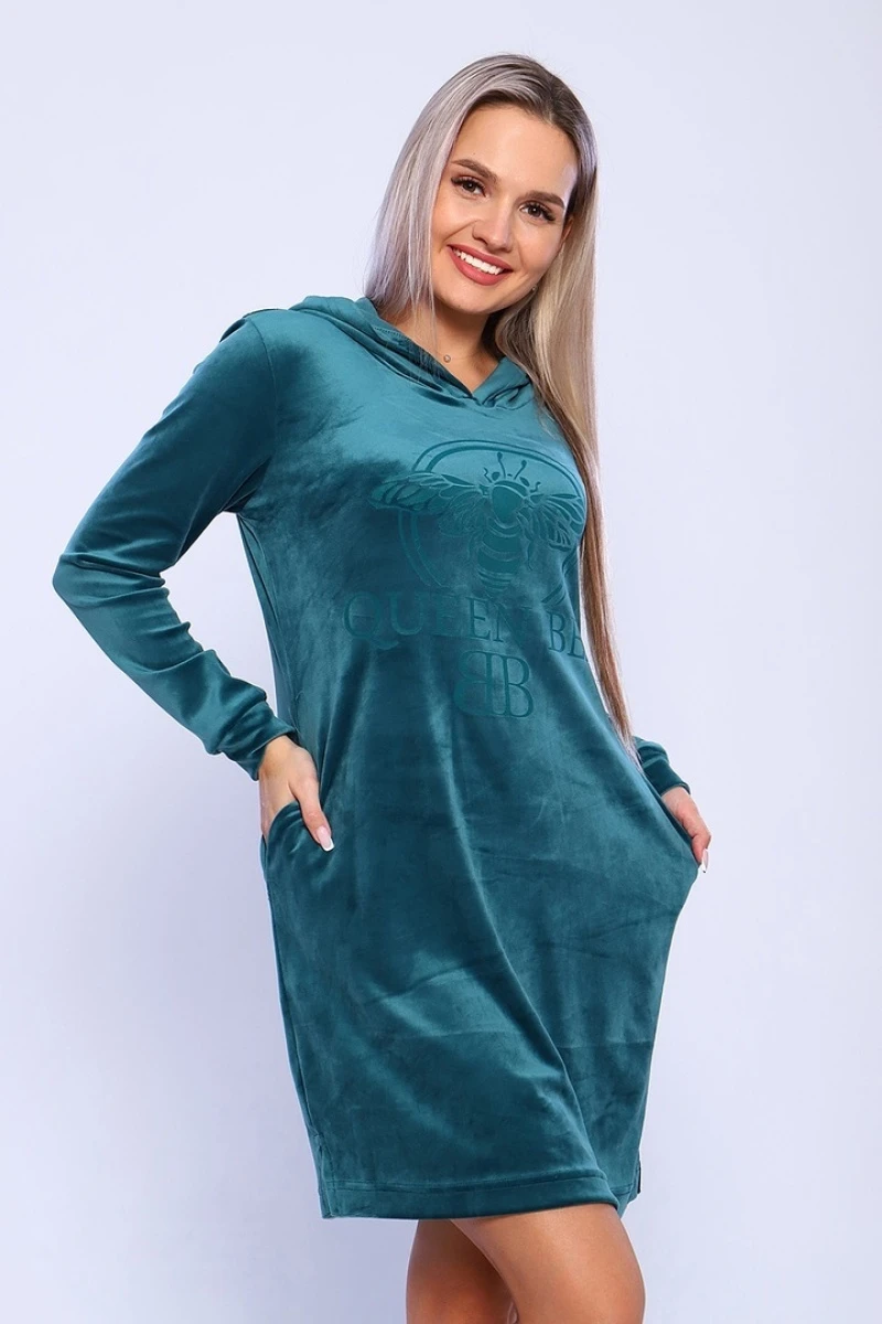 Туника из велюра - QUEEN BEE - 475 - волна